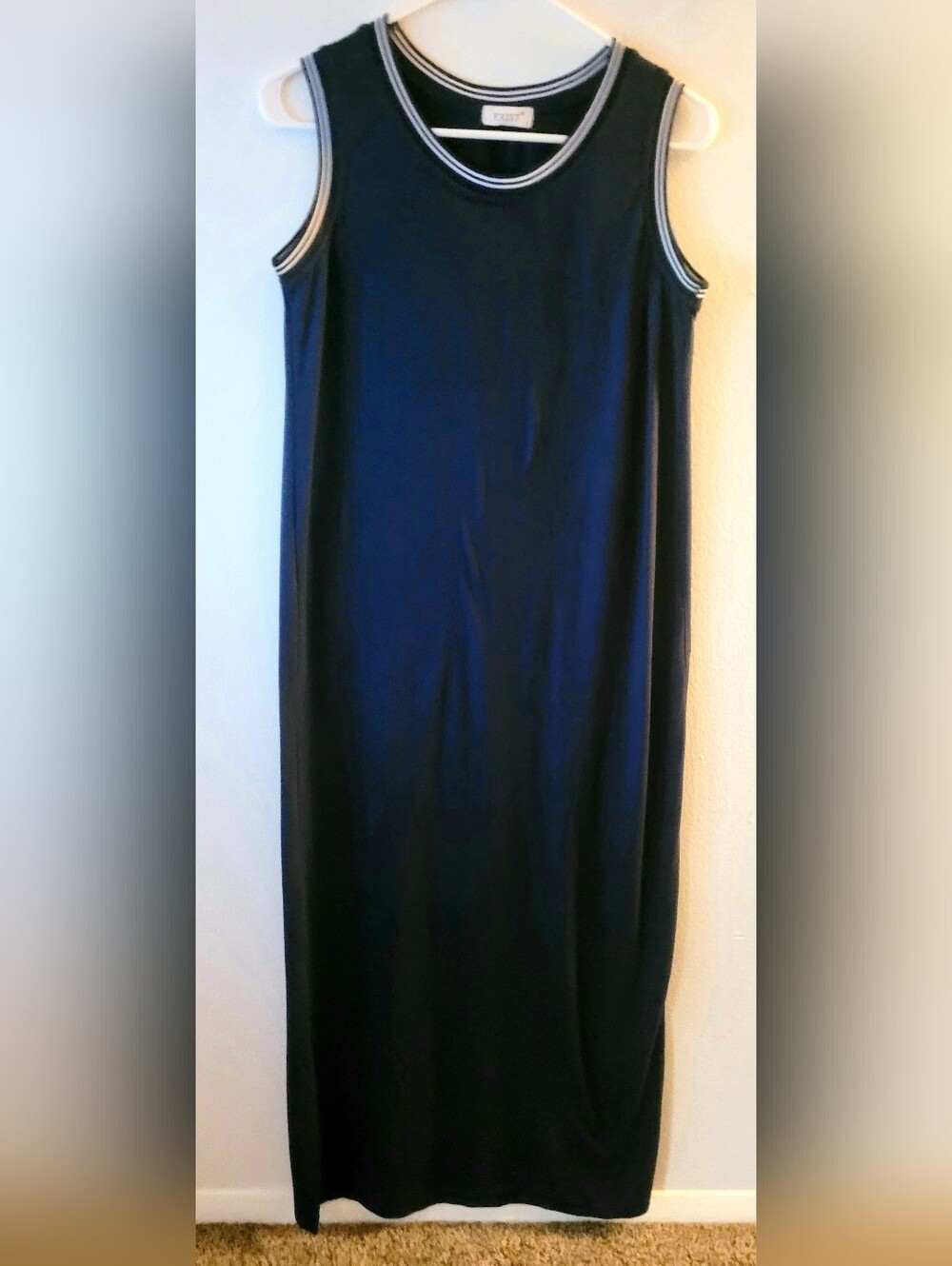 Exist Black Sleeveless Maxi Dress with Contrast Trim